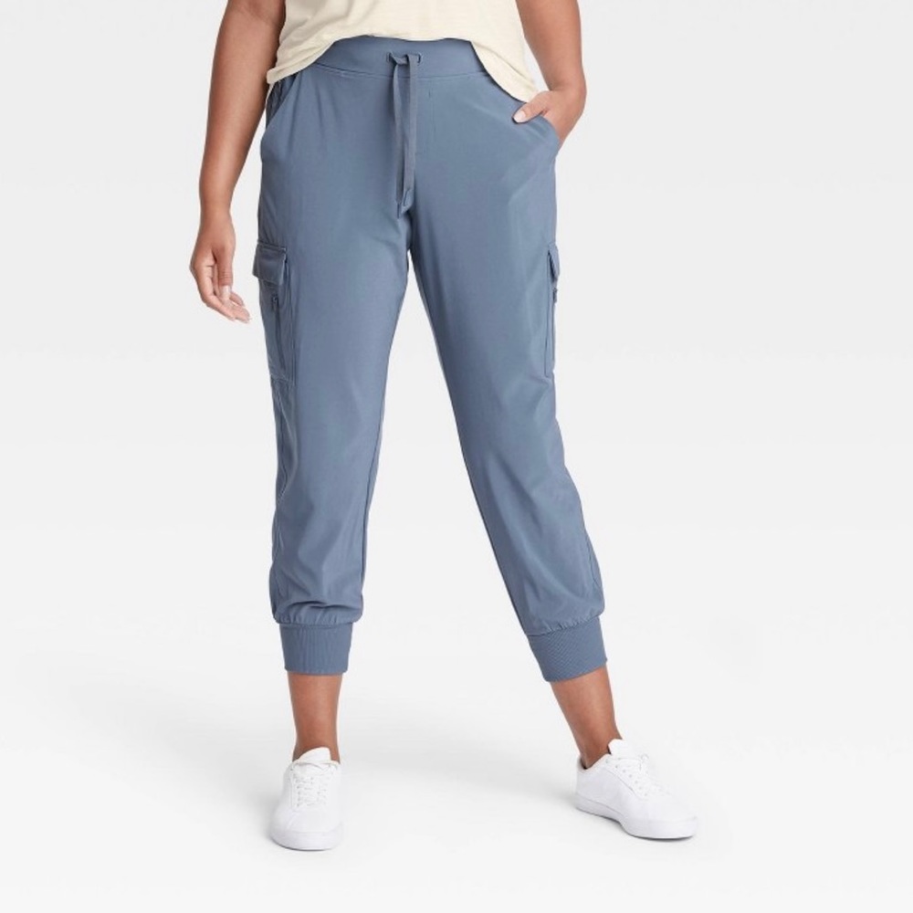 All in motion dusty blue cargo joggers